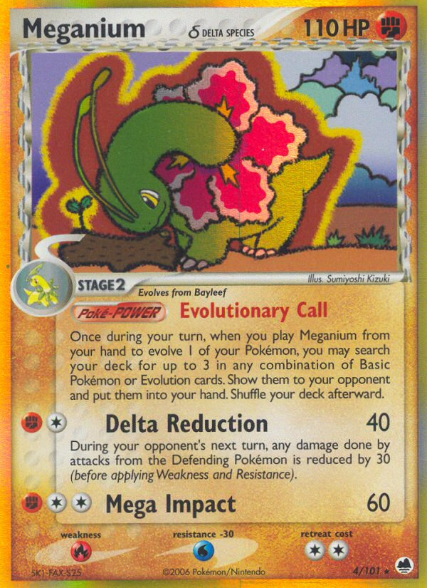 EX Dragon Frontiers Holo Meganium #4/101